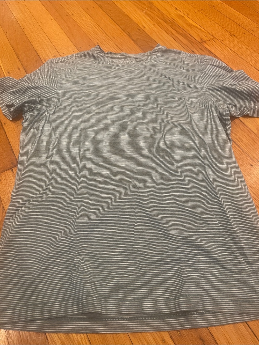 Men's Lightweight Crew Neck Stripe T-Shirt - teal/blue